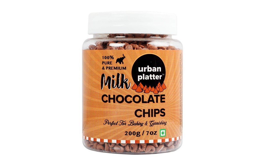 Urban Platter Milk Chocolate Chips    Plastic Jar  200 grams
